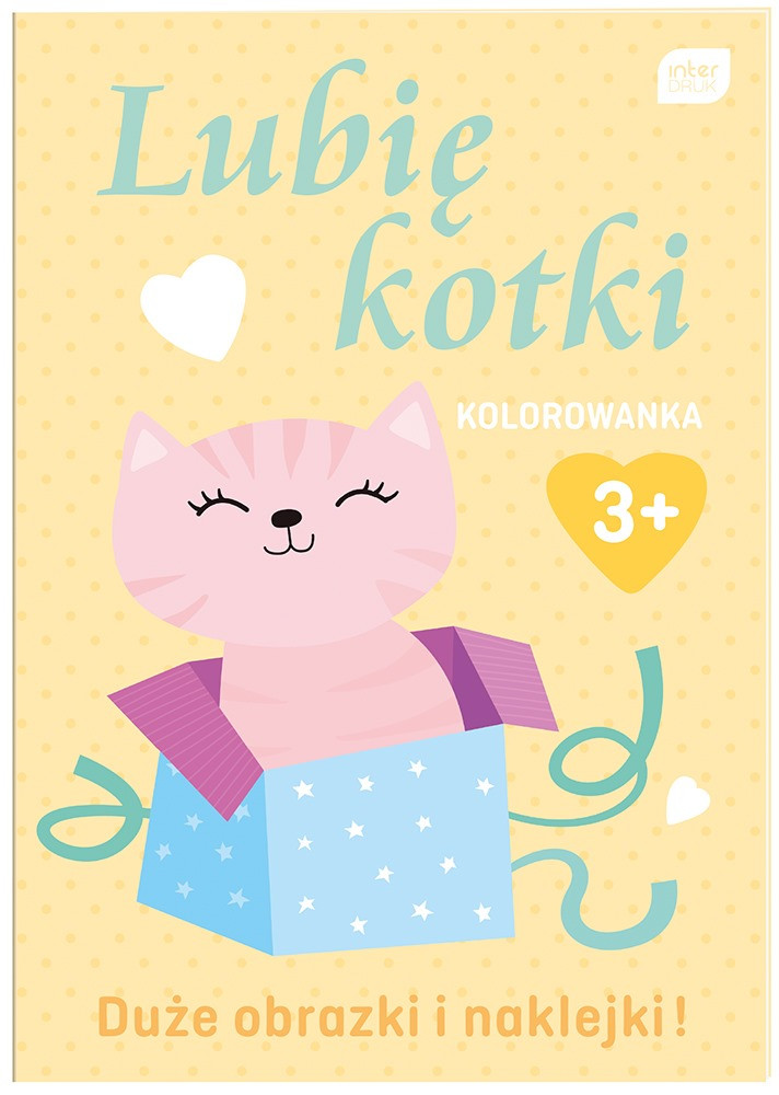 Kolorowanka A4 16k. z naklejkami LUBIĘ  Interdruk